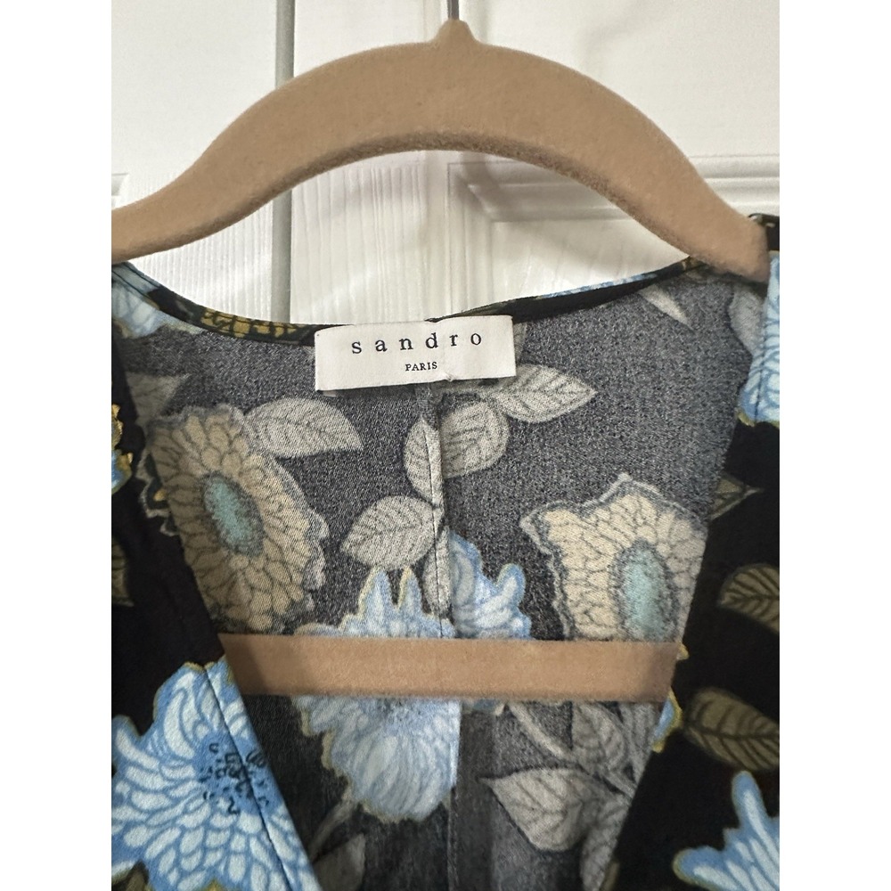 Sandro Paris Women's Dress Floral Size XL or Oversized M/L Midi Dress - Picture 3 of 6
